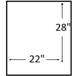 22 X 28 inches ( Portrait )