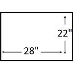 28 X 22 inches ( Landscape )
