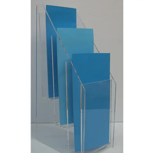 4"W x 8"H 3-Tier Brochure Holder